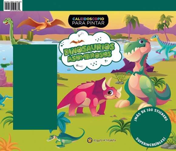 CALEIDOSCOPIO PARA PINTAR -DINOSAURIOS ASOMBROSOS - imagen 1