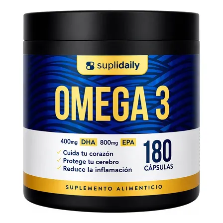 Omega 3 800 Epa 400 Dha 180 Cap Alta Pureza Sin Sabor