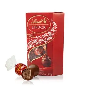 Caja LINDOR de bombones con Leche 200g