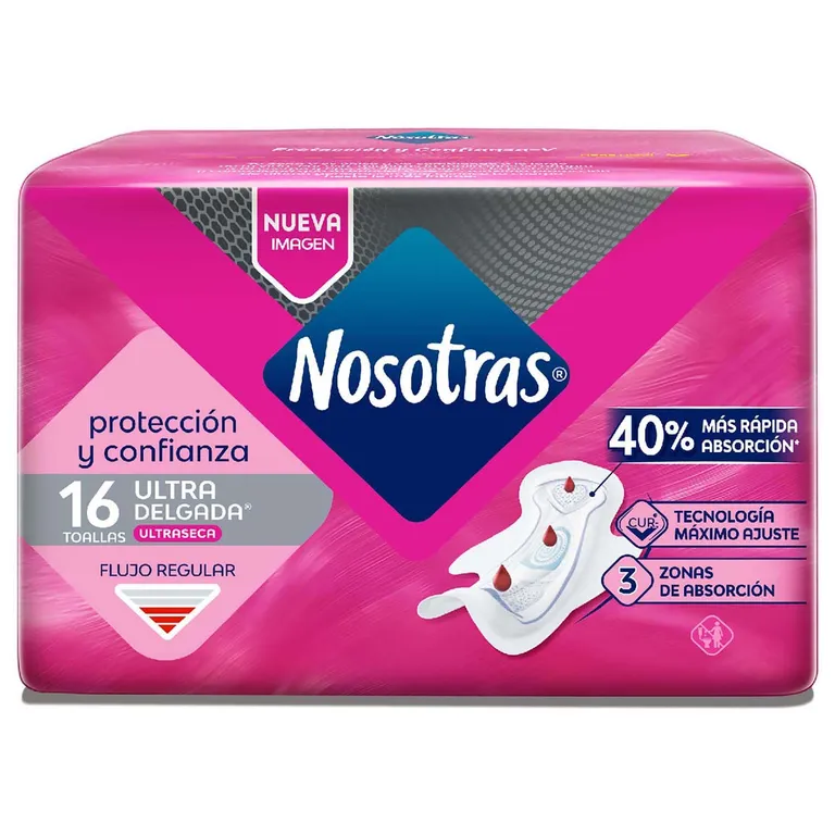 Toalla higiénica Nosotras ultra invisible malla 16 un - imagen 1