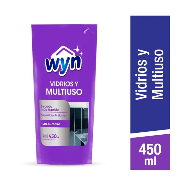 Limpiavidrios Wyn recarga doypack 450 ml