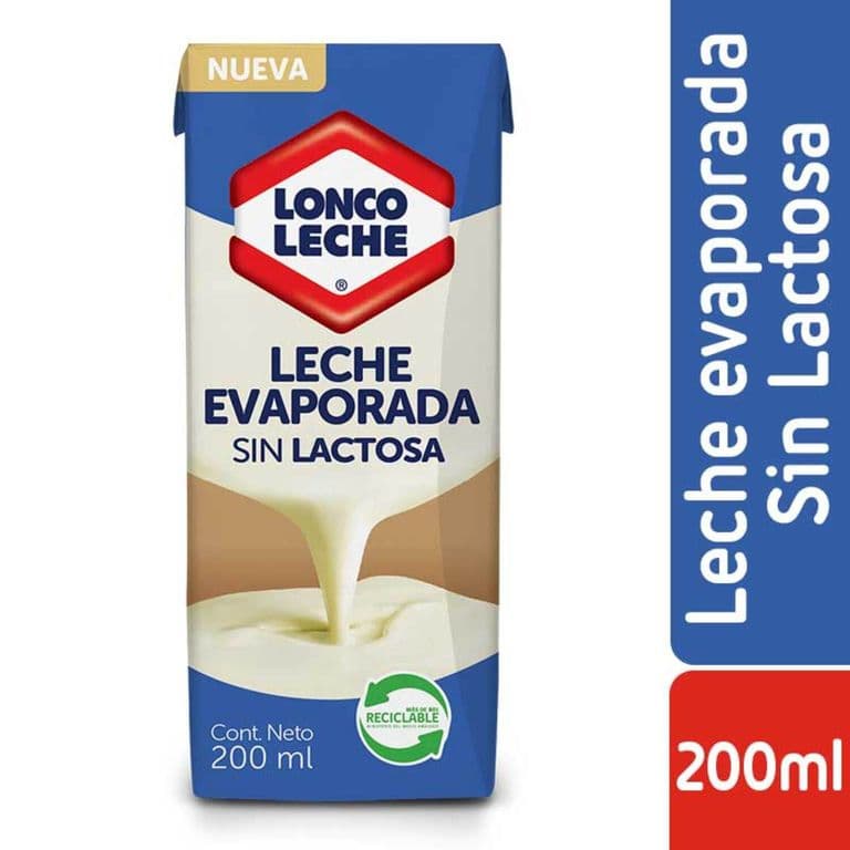 Leche evaporada Loncoleche sin lactosa 200 ml - imagen 1