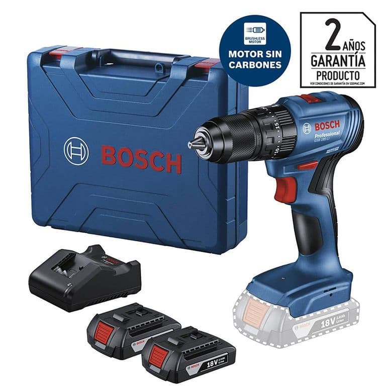 Taladro Percutor Inalámbrico 13 mm 18 V + 2 Baterías + 50 Accesorios