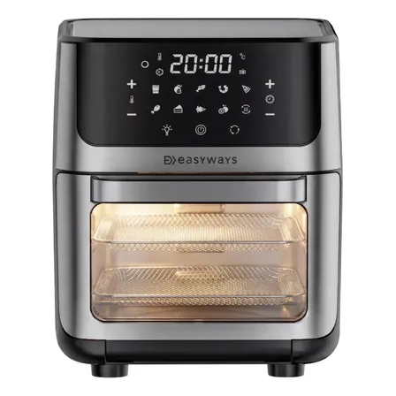 Freidora De Aire Air Fryer Plus Lite 12 L Ventana de Vidrio Easyways Gris